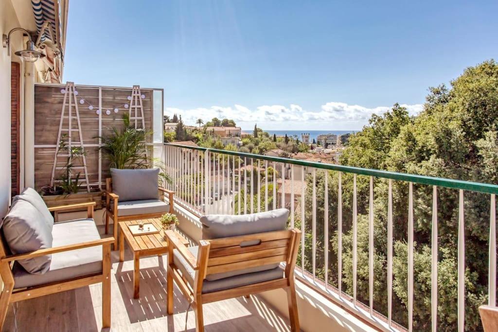 L36 Sea View Terrace 10Min Walking To Sea/Parking & Ac Apartment Ница Екстериор снимка